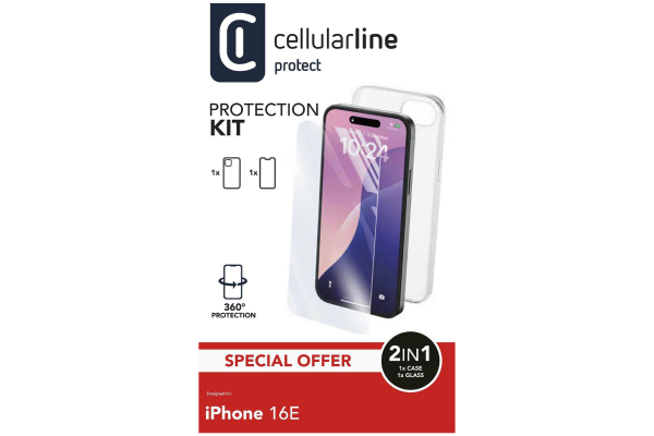 пакет прозрачен калъф + протектор за iphone 16e gen