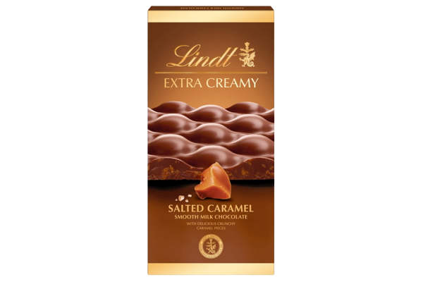 линдт шоколад солен карамел extra creamy 80гр