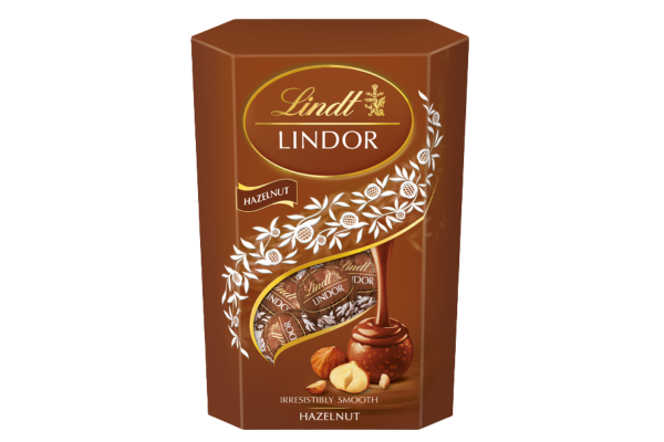 шок. бонбони линдор корнет лешник 200гр