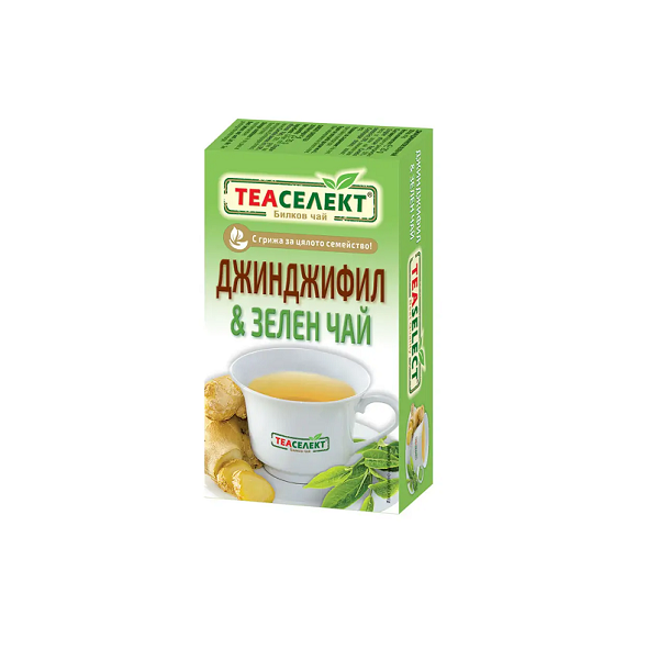 Чай Джинджифилов Зелен Чай Теаселект - 20бр.